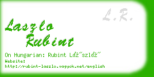 laszlo rubint business card